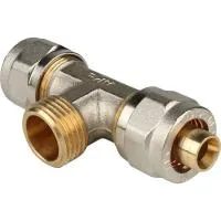 STOUT  SFS-0012-001216 Тройник-переходник с внутренней резьбой для металлопластиковых труб винтовой