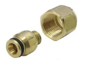 Соединитель латунный с внутренней резьбой для труб многослойных Kan-therm Press