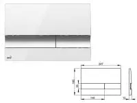 Кнопка для инсталляции (белый/хром-глянец), Alcaplast (M1720-1)