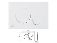 Кнопка управления для систем инсталляции (бело-матовая), Alcaplast (M676)